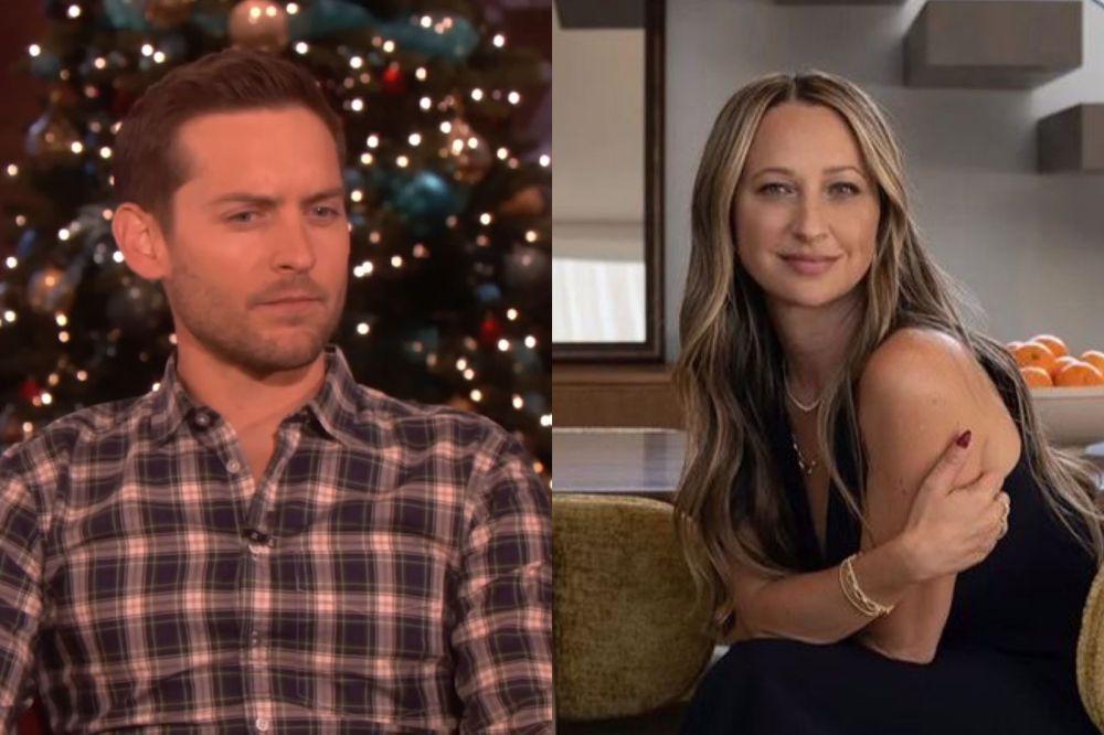 Tobey Maguire dan Jennifer Meyer (dok. Youtube/TheEllenShow | instagram.com/jenmeyerjewelry)