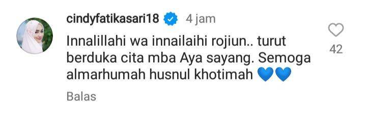 ucapan duka para artis untuk Nani Wijaya (instagram.com/cindyfatikasari18)
