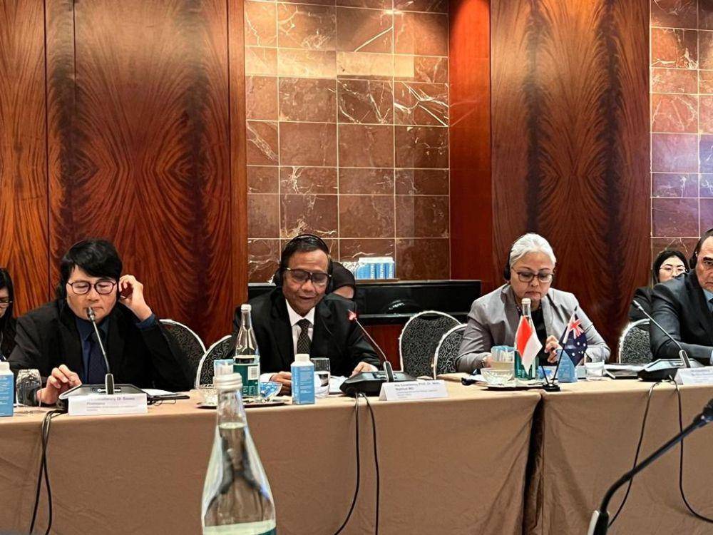 Menteri Koordinator Bidang Politik, Hukum dan Keamanan, Mahfud MD ketika hadir Australia-Indonesia Ministerial Council Meeting (MCM) di Melbourne. (Dokumentasi Kemenko Polhukam)