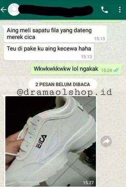 momen apes beli sepatu online (instagram.com/dramaolshop.id)