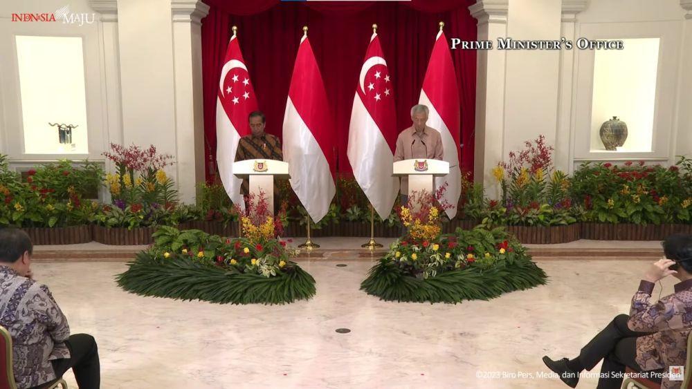 Jokowi dan PM Singapura Sepakat buat Aturan Teknis Perjanjian FIR