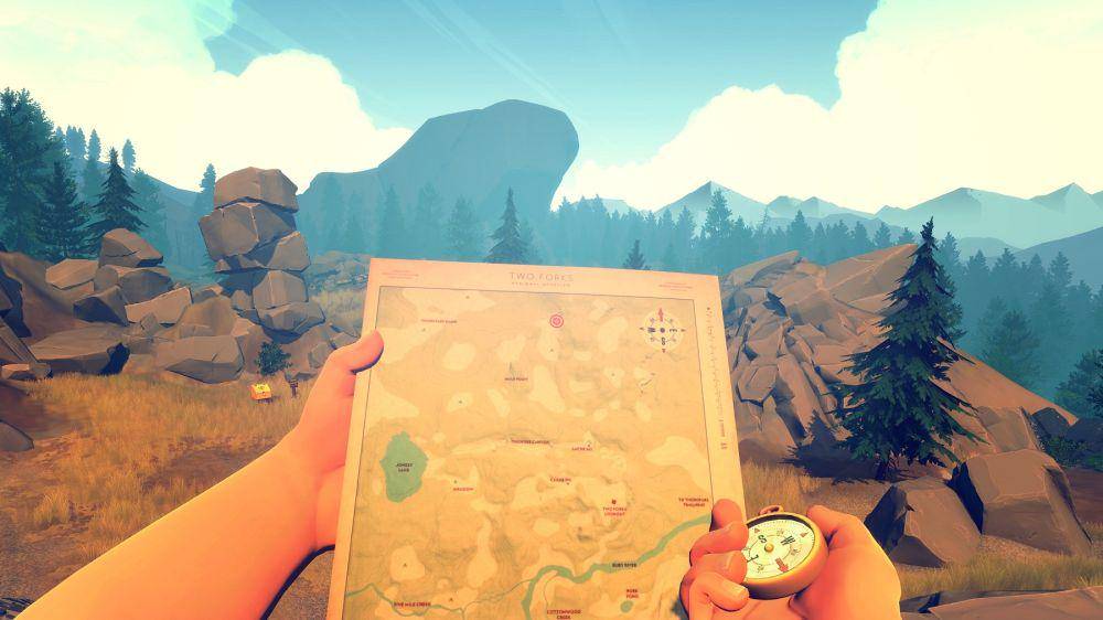 Hanya membutuhkan waktu sekitar 4 jam untuk menamatkan game Firewatch. (dok. Campo Santo/Firewatch)