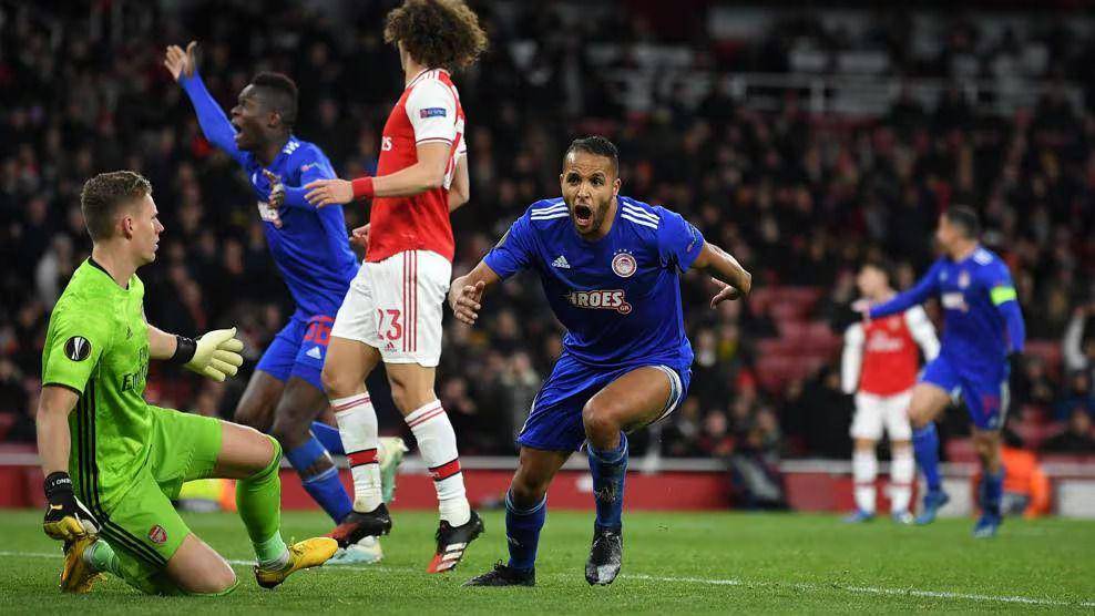 Arsenal kalah dari Olympiacos pada babak 32 besar Europa League 2019/2020. (uefa.com)