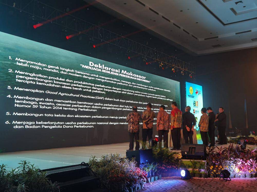 Deklarasi Makassar dalam Kegiatan Koordinasi Nasional (Rakornas) Perbenihan Perkebunan di Hotel Dalton Makassar, 16 Maret 2023 (Dok. Kementan)