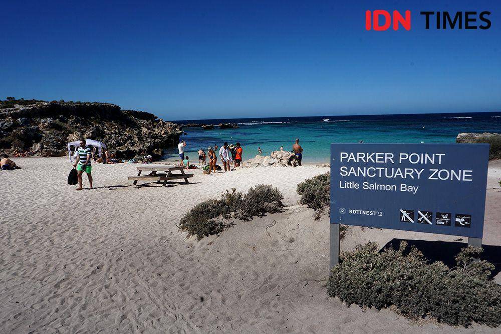 Little Salmon Bay Pulau Rottnest, Australia Barat (IDN Times/Arifin Al Alamudi)