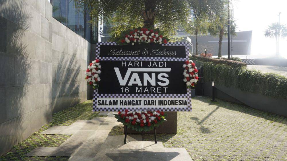 Karangan bunga unik Vans Indonesia (Dok.Vans Indonesia)