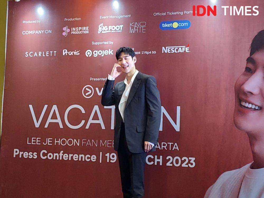 Lee Je Hoon gelar fan meet, pada Minggu (19/3/2023), di Hotel Pullman Central Park Jakarta. (IDN Times/Erfah Nanda