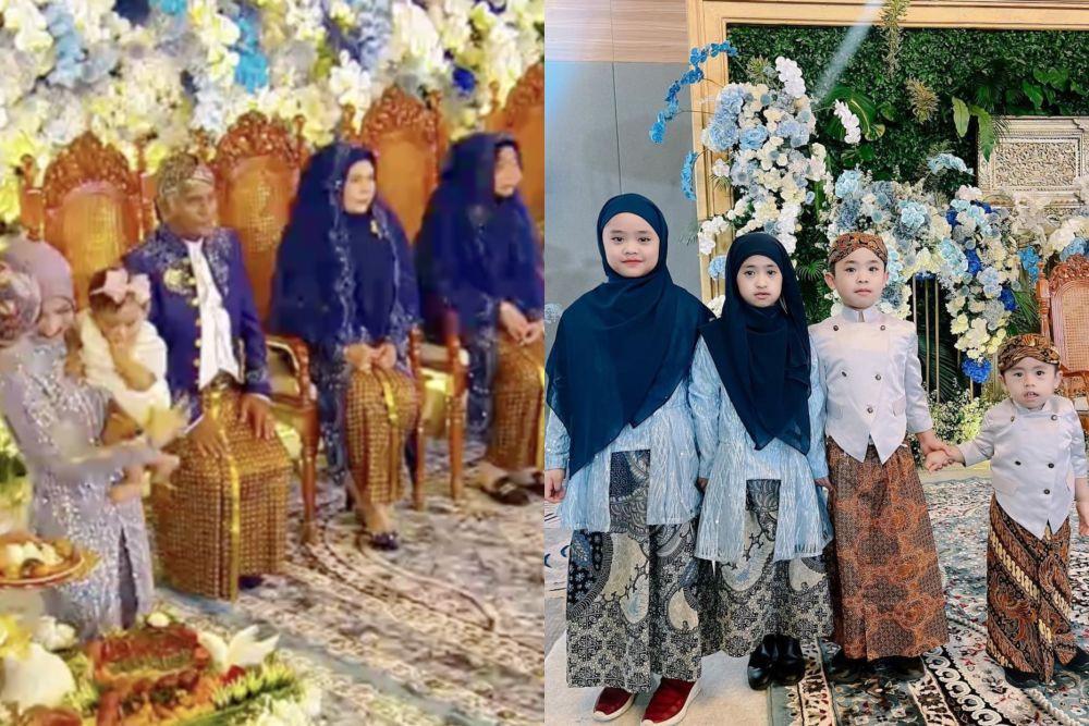 9 Potret Keluarga di Tedak Siten Moana Anak Ricis, Berseragam Biru!