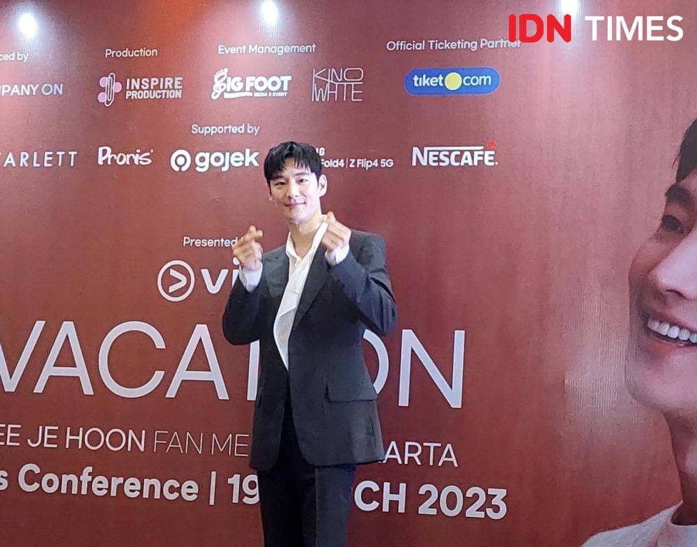 Lee Je Hoon gelar fan meet, pada Minggu (19/3/2023), di Hotel Pullman Central Park Jakarta. (IDN Times/Erfah Nanda