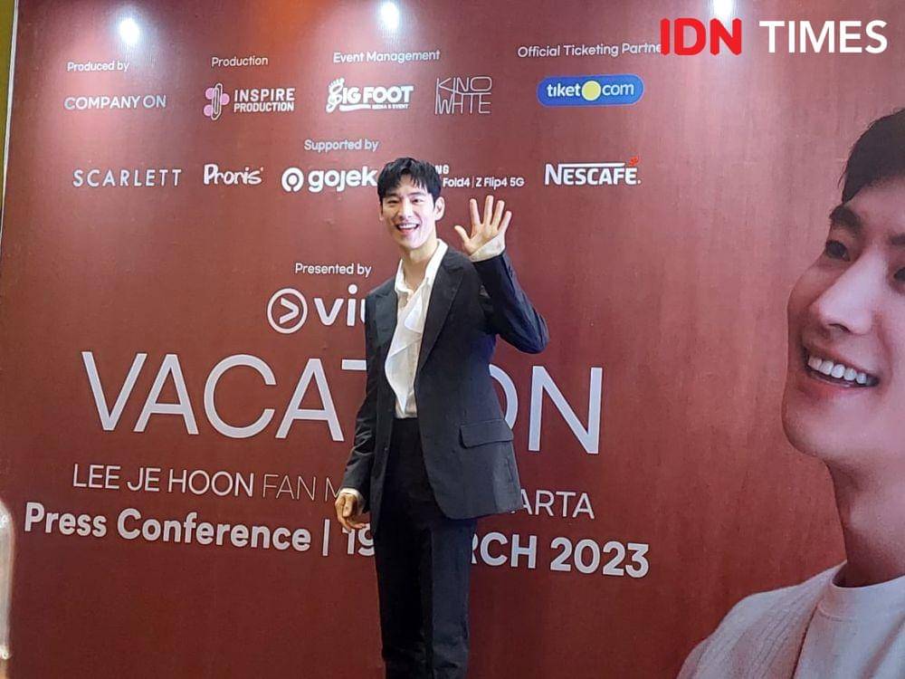 Lee Je Hoon gelar fan meet, pada Minggu (19/3/2023), di Hotel Pullman Central Park Jakarta. (IDN Times/Erfah Nanda
