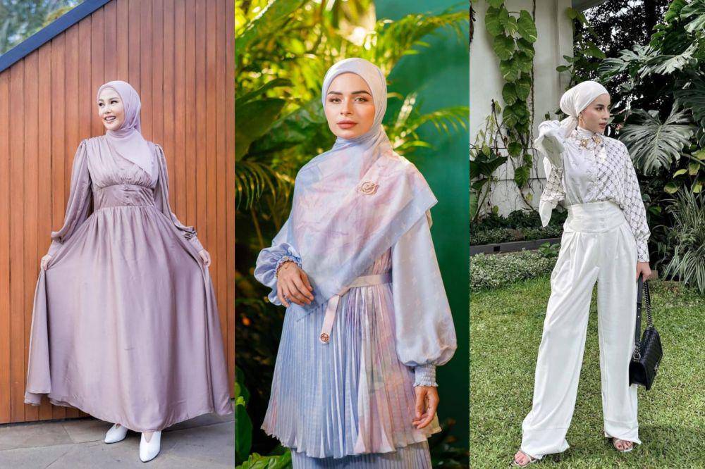 Inspirasi gaya hijab stylish untuk lebaran ala selebgram (instagram.com/daraarafah | instagram.com/syerinwho | instagram.com/emyaghnia)