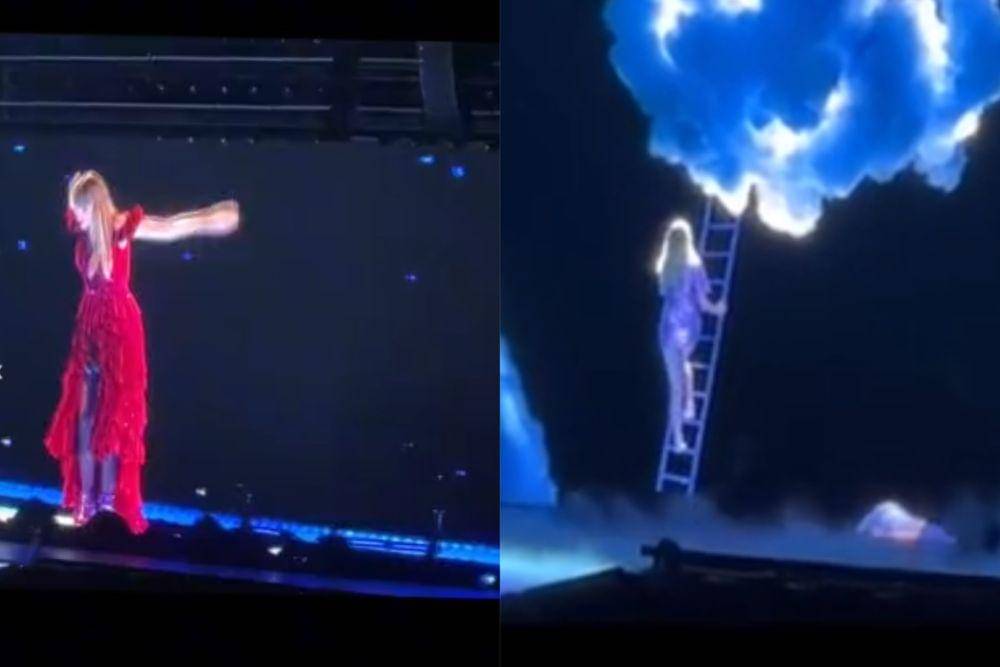 momen ketika Taylor Swift melakukan transisi epik di konser The Eras Tour (tiktok.com/popculturefreakk)