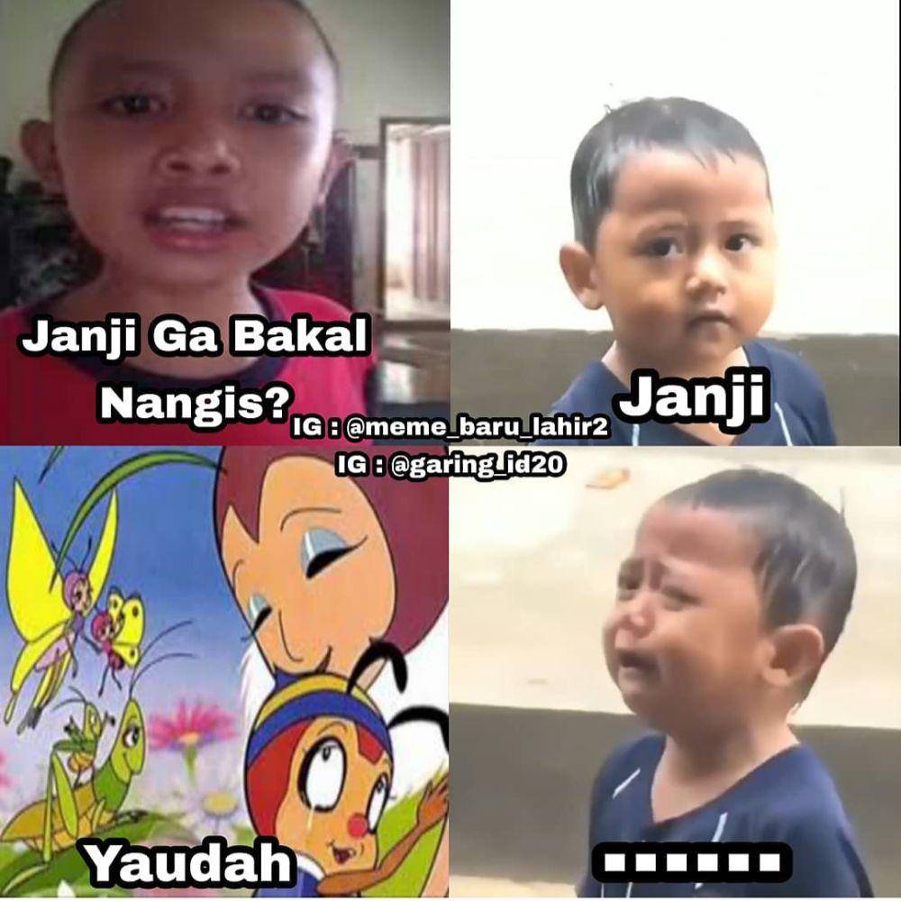 meme janji gak nangis (instagram.com/meme_baru_lahir2)