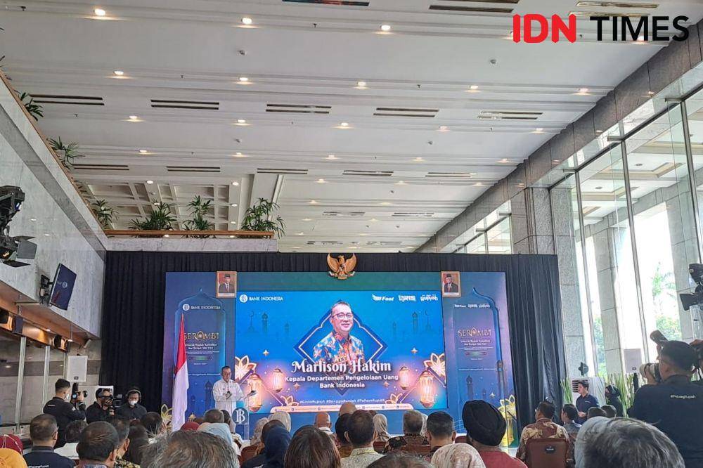 Kepala Departemen Pengelolaan Uang BI, Marlison Hakim dalam acara Serambi 2023. (IDN Times/Triyan)