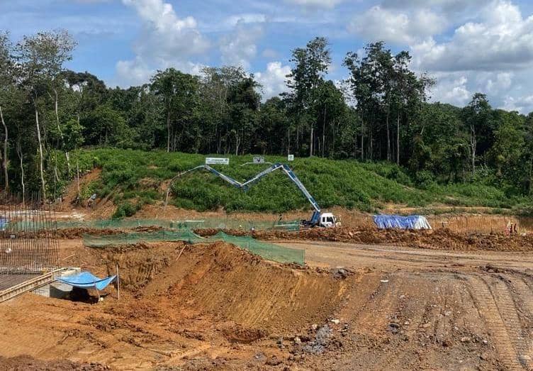 Upaya memitigasi banjir yang dilakukan oleh pemerintah di Sepaku kawasan IKN (Foto Tim Komunikasi OIKN)