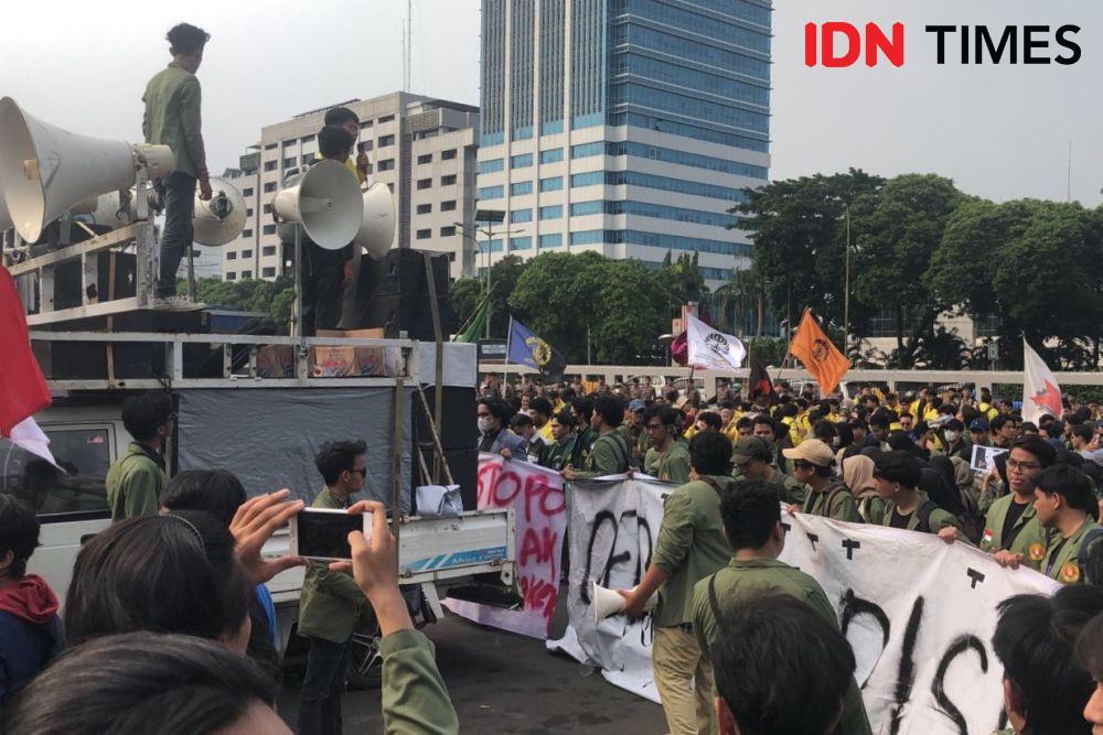 Demo BEM UI, Ruas Jalan di Depan DPR Ditutup