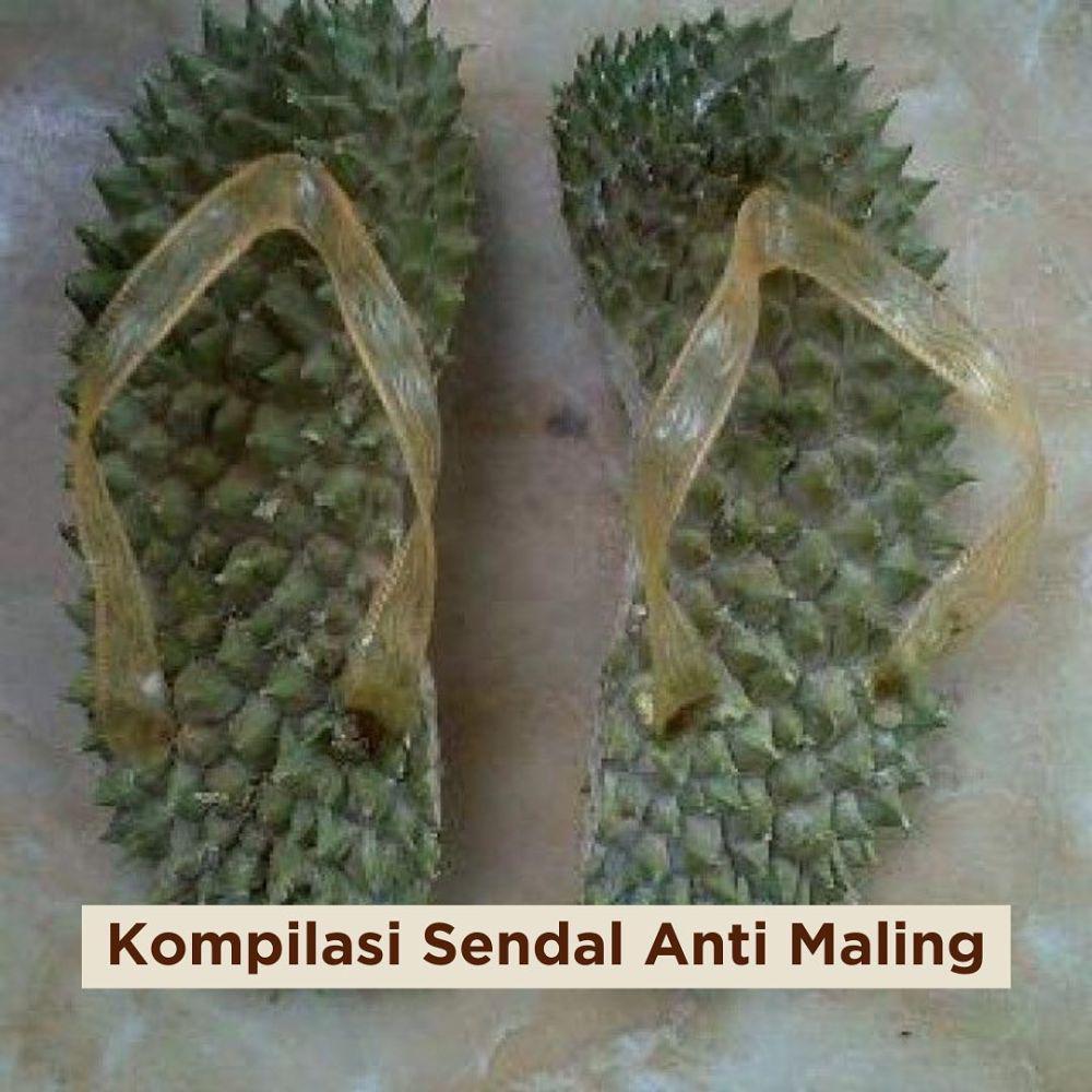 10 Potret Kocak Sandal Anti Maling, Amankah?