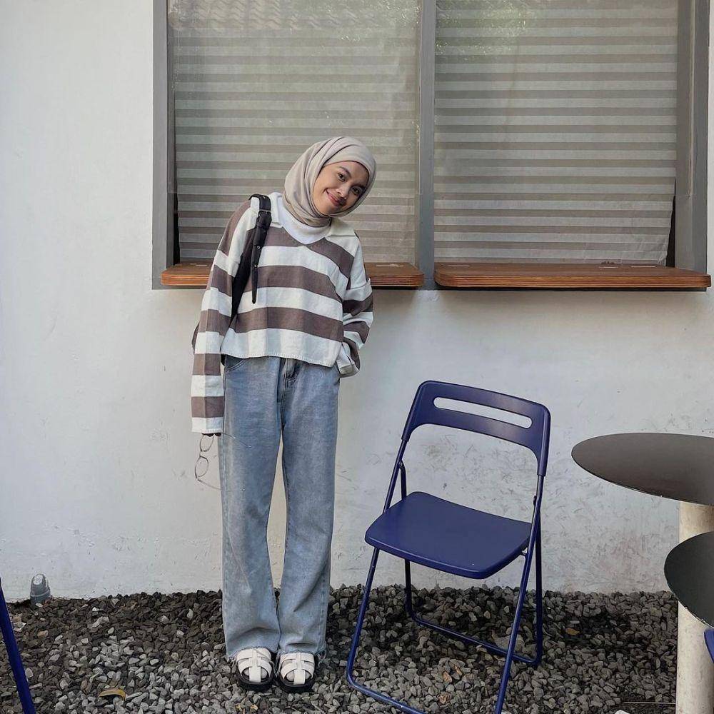 inspirasi OOTD dengan knitwear ala Rahmi Apria (instagram.com/rahmi.apr)