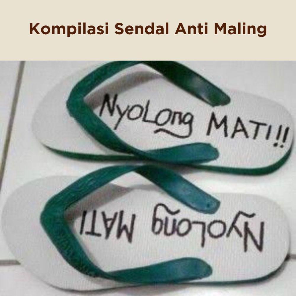 Ilustrasi kompilasi sendal anti maling (instagram.com/dagelan)