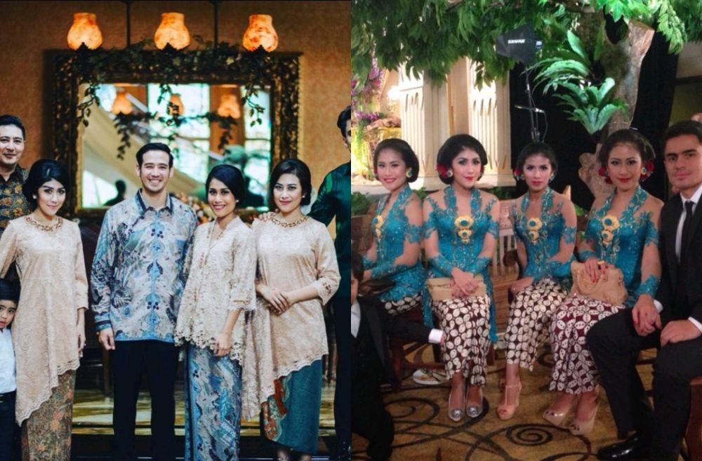 10 Ide Gaya Kondangan ala Keluarga Alshad, Kebaya bak Ningrat