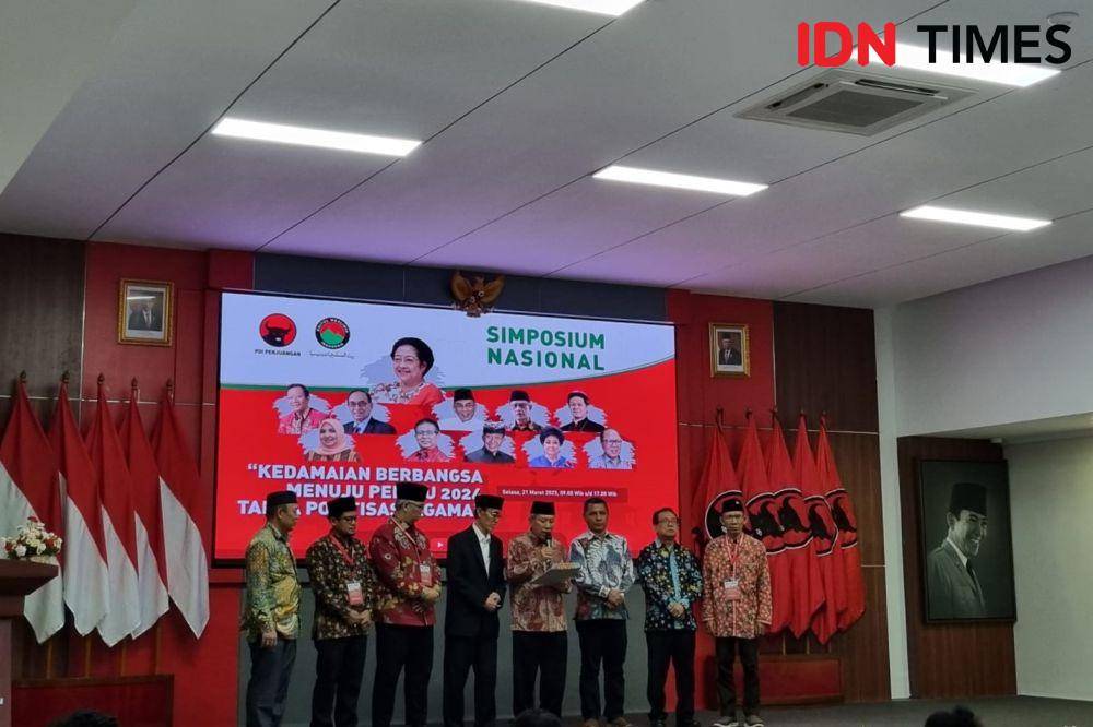 PDI Perjuangan deklarasi pemilu damai bersama ormas keagamaan (IDN Times/Ilman Nafi'an)