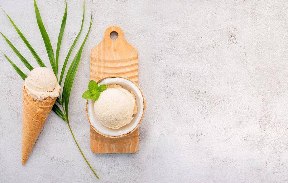 ilustrasi es krim kelapa (freepik.com/user6694312)