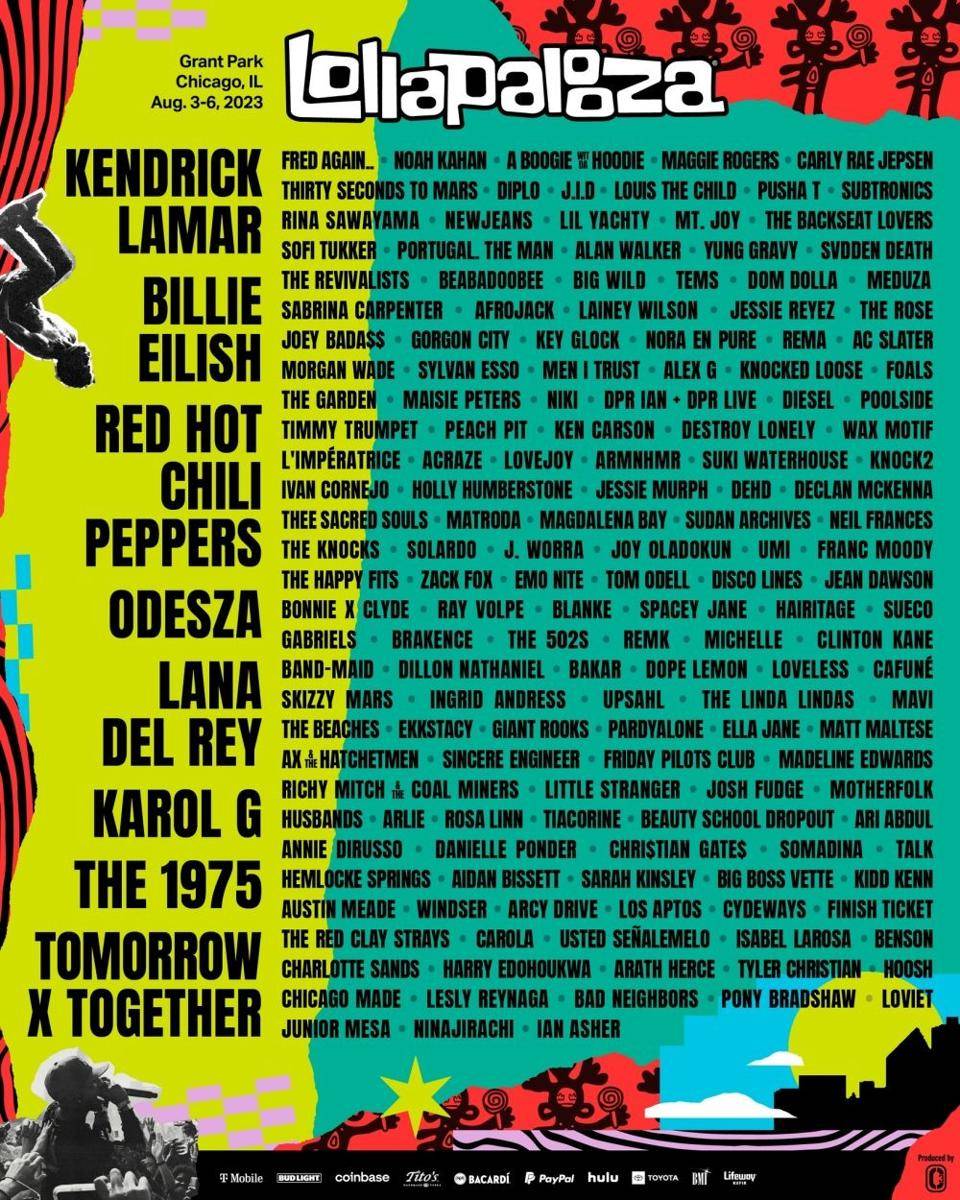 poster Lollapalooza 2023 (twitter.com/lollapalooza)