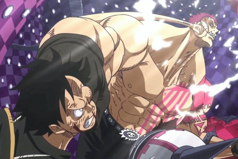cuplikan pertarungan Monkey D. Luffy vs Charlotte Katakuri (dok. Toei Animation/One Piece)