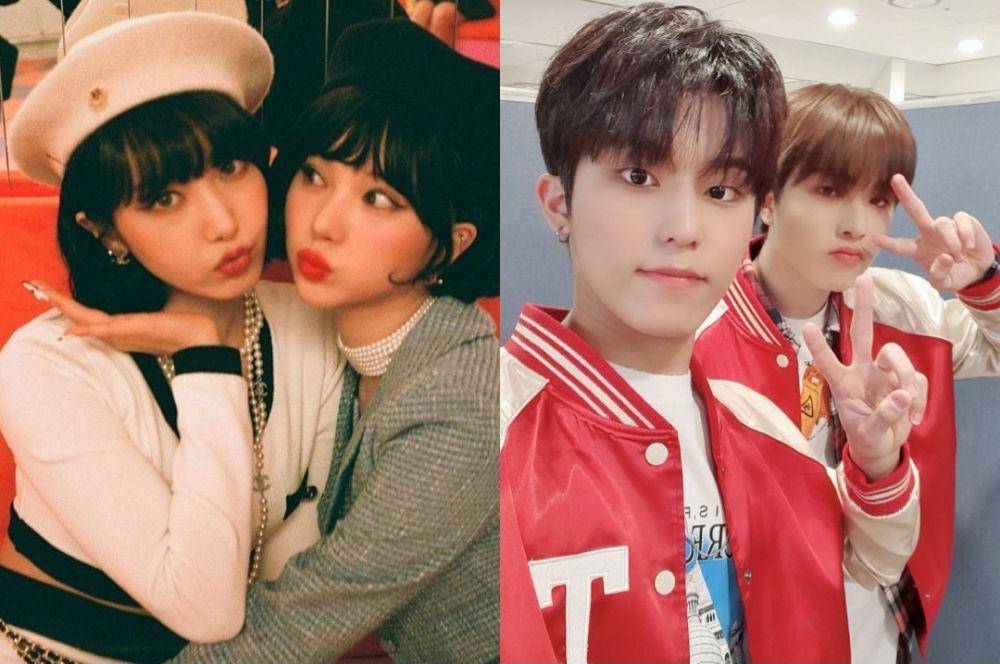SinB dengan Eunha VIVIZ dan Jeongwoo dengan Junghwan TREASURE (instagram.com/bscenez | twitter.com/yg_treasure_jp)