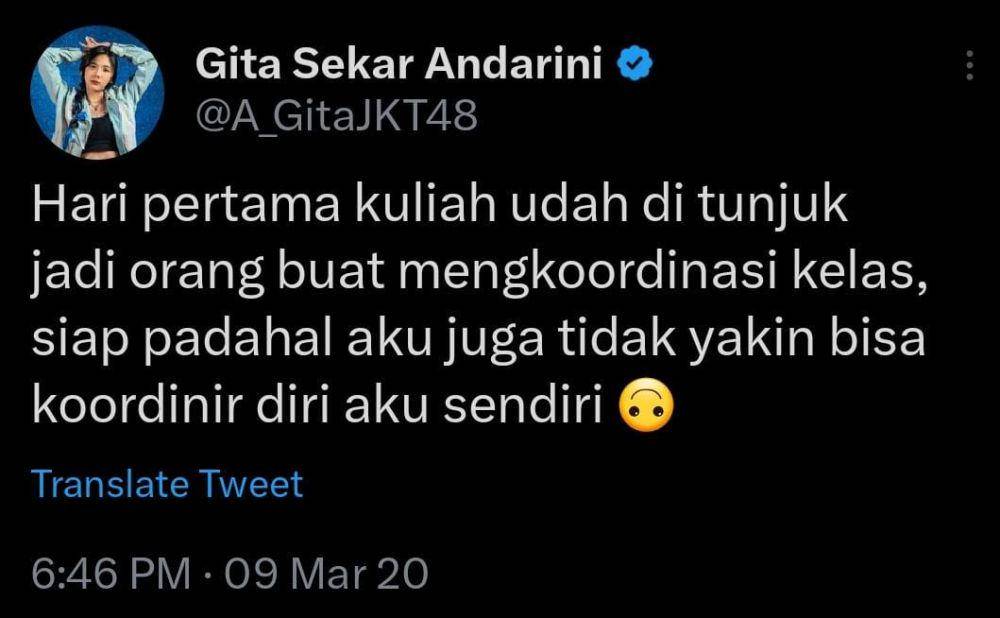 Tweet Gita JKT48 (twitter.com/a_gitajkt48)
