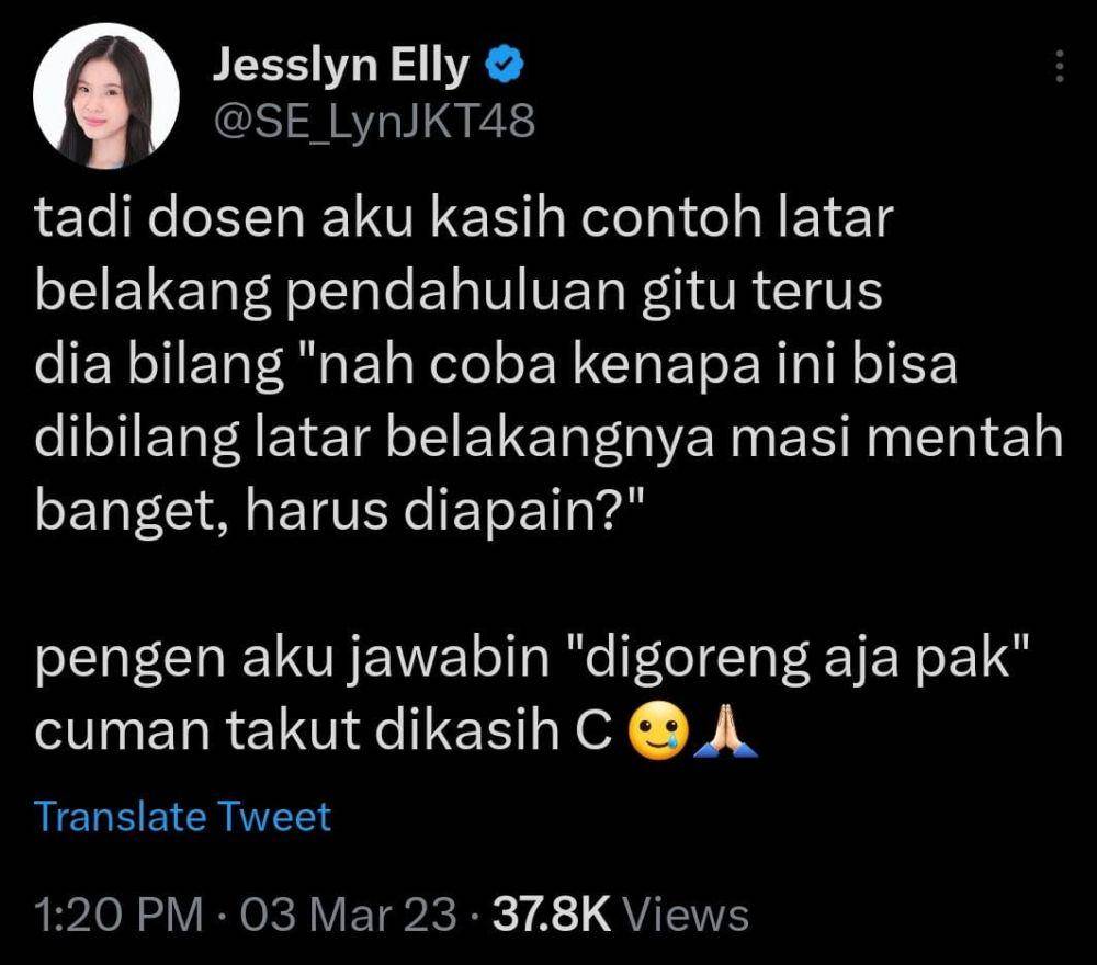 Tweet Lyn JKT48 (twitter.com/se_lynjkt48)