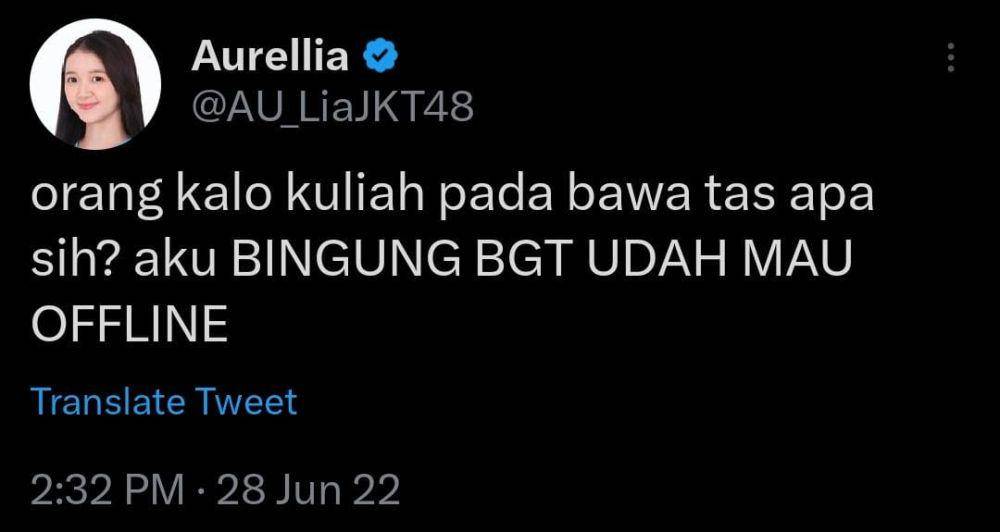 Tweet Lia JKT48 (twitter.com/au_liajkt48)
