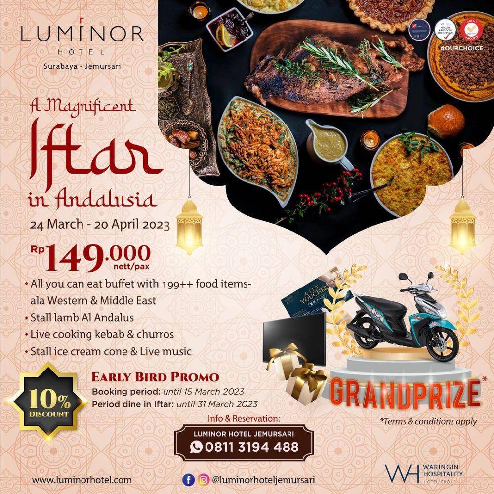 A Magnificent Iftar in Andalusia dari Luminor Hotel Jemursari Surabaya (instagram.com/luminorhoteljemursari)