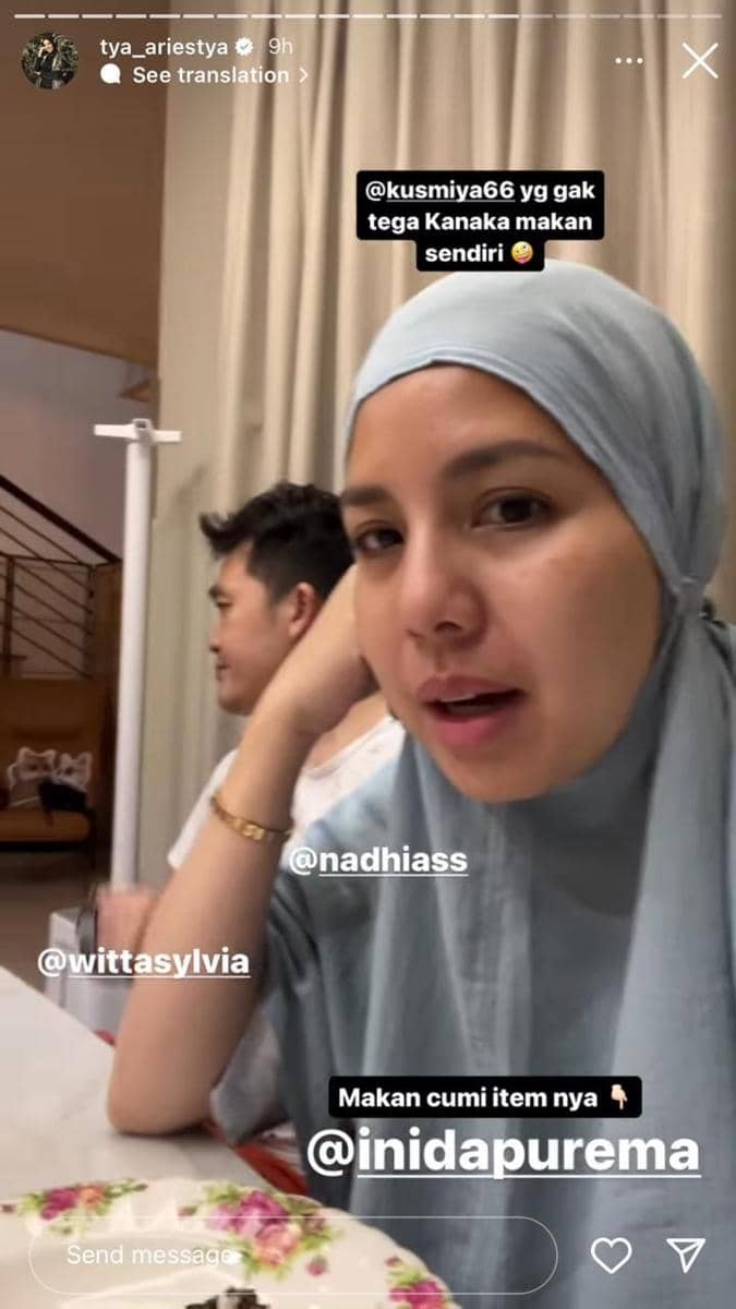 sahur perdana artis (Instagram.com/tya_ariestya)