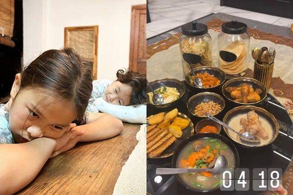 sahur perdana artis (Instagram.com/zaskiadyamecca)