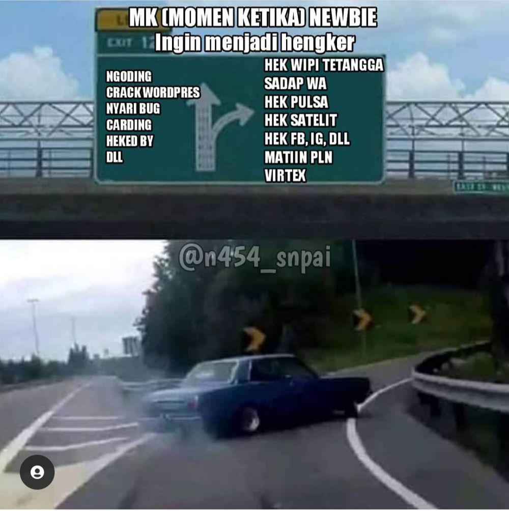 meme belok kanan langsung (instagram.com/n454_snpai)