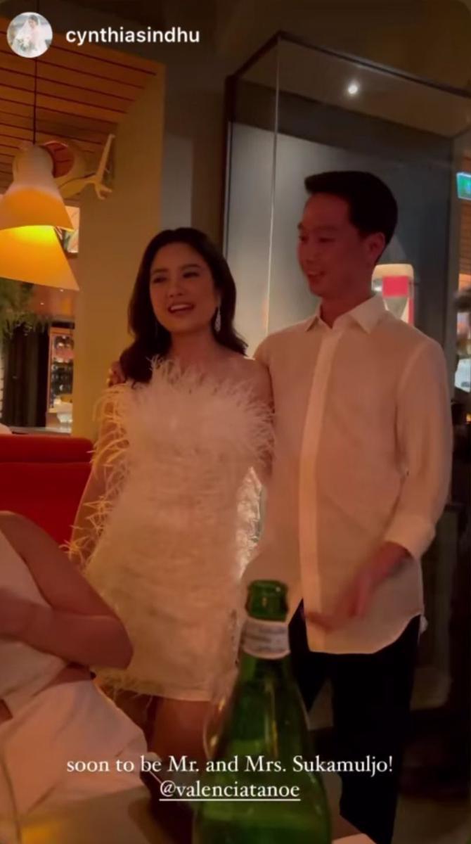 momen wedding welcome dinner Kevin Sanjaya dan Valencia Tanoesoedibjo (instagram.com/cynthiasindhu)
