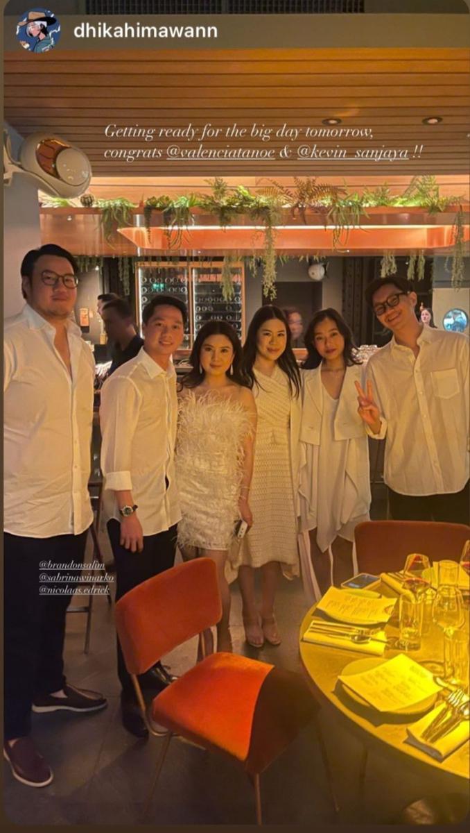 potret wedding welcome dinner (instagram.com/dhikahimawann)