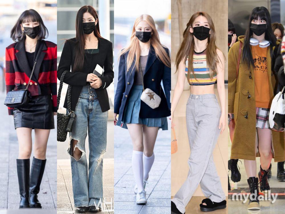 10 Ide Airport Fashion ala Member Le Sserafim, Kece Abis!