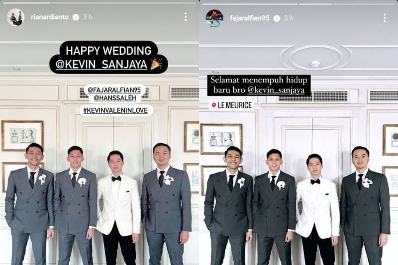 Unggahan Muhammad Rian Ardianto dan Fajar Alfian jelang pernikahan Kevin Sanjaya Sukamuljo (instagram.com/rianardianto|fajaralfian95)