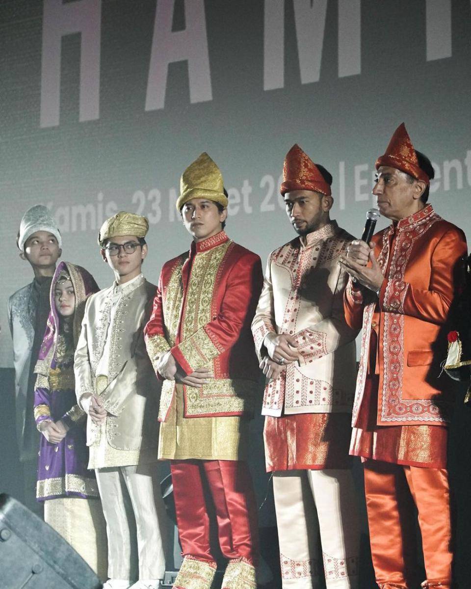 potret Rey Bong dalam acara konferensi pers dan silaturahmi film Buya Hamka (instagram.com/rey_bong26)
