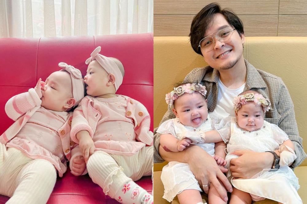 9 Potret Putri Kembar Anisa Rahma yang Sudah Mau MPASI, Makin Gemas!