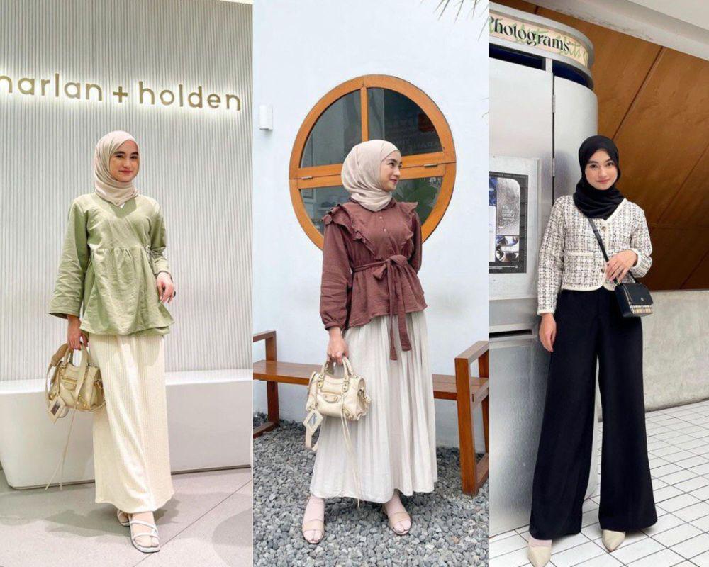 11 Inspirasi OOTD Bukber yang Catchy ala Olivia Finda, Manis Anggun