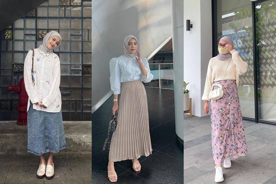 OOTD bukber dengan rok yang simpel tapi kece abis (instagram.com/mgharsty | instagram.com/febiolanabilaa | instagram.com/lintangrainaa)