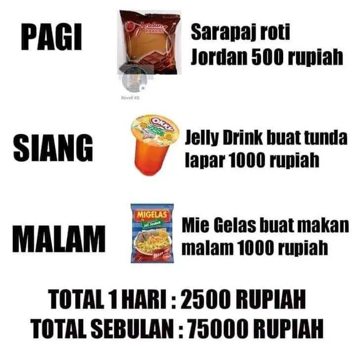 meme kocak tentang tips hemat (facebook.com/Endang Saputra)