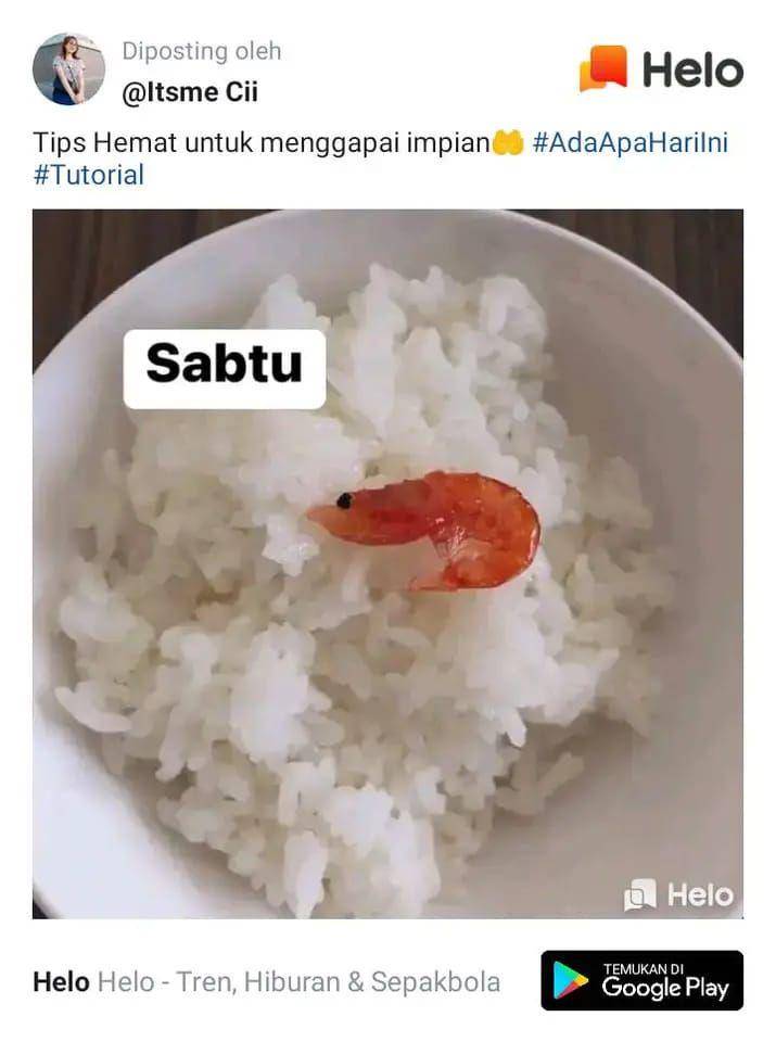 meme kocak tentang tips hemat (facebook.com/ris)