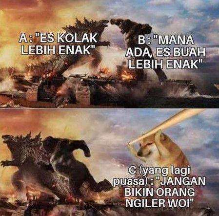 meme godain teman lagi puasa (twitter.com/1cak.com)