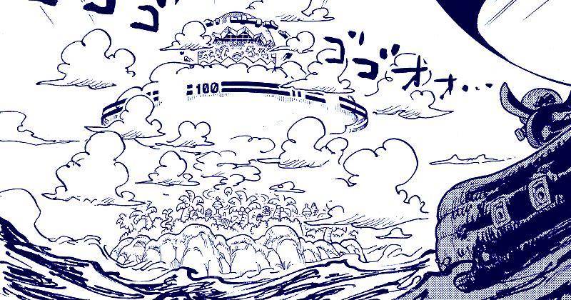 Bayangan kapal Kurohige di One Piece 1079. (mangaplus.shueisha.co.jp/One Piece)