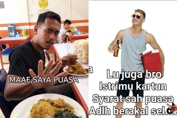meme godain teman lagi puasa (twitter.com/convomf)