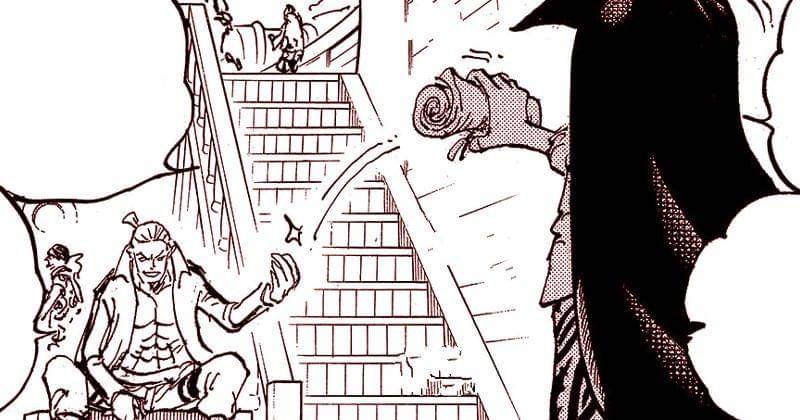 Shanks berbincang dengan Hongo. (mangaplus.shueisha.co.jp/One Piece)